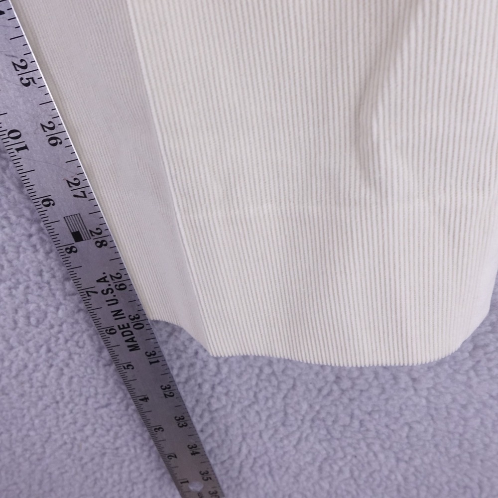Ermenegildo‎ Zegna Mens 52 L 77DB12 Cream Fine Wale Corduroy Trousers - Picture 7 of 9